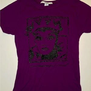Disney Parks Evil Queen Snow White Glitter Purple Shirt NWT Size Women's XXL